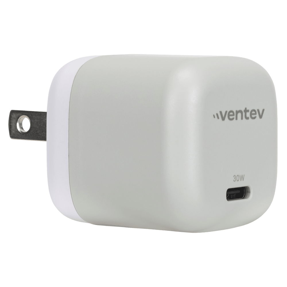 Ventev 30W ULTRAFAST USB C Universal GaN Mini Wall Charger White by Ventev