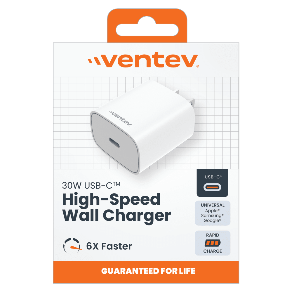 Ventev ULTRAFAST 30W PPS High Speed USB C Wall Charger by Ventev