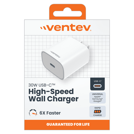 Ventev ULTRAFAST 30W PPS High Speed USB C Wall Charger by Ventev