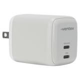 Ventev 65W Dual USB C GaN Mini Wall Charger by Ventev