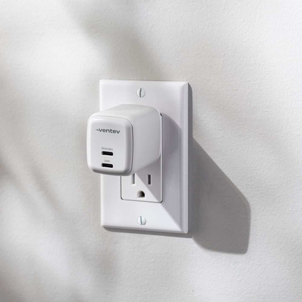 Ventev 65W Dual USB C GaN Mini Wall Charger by Ventev