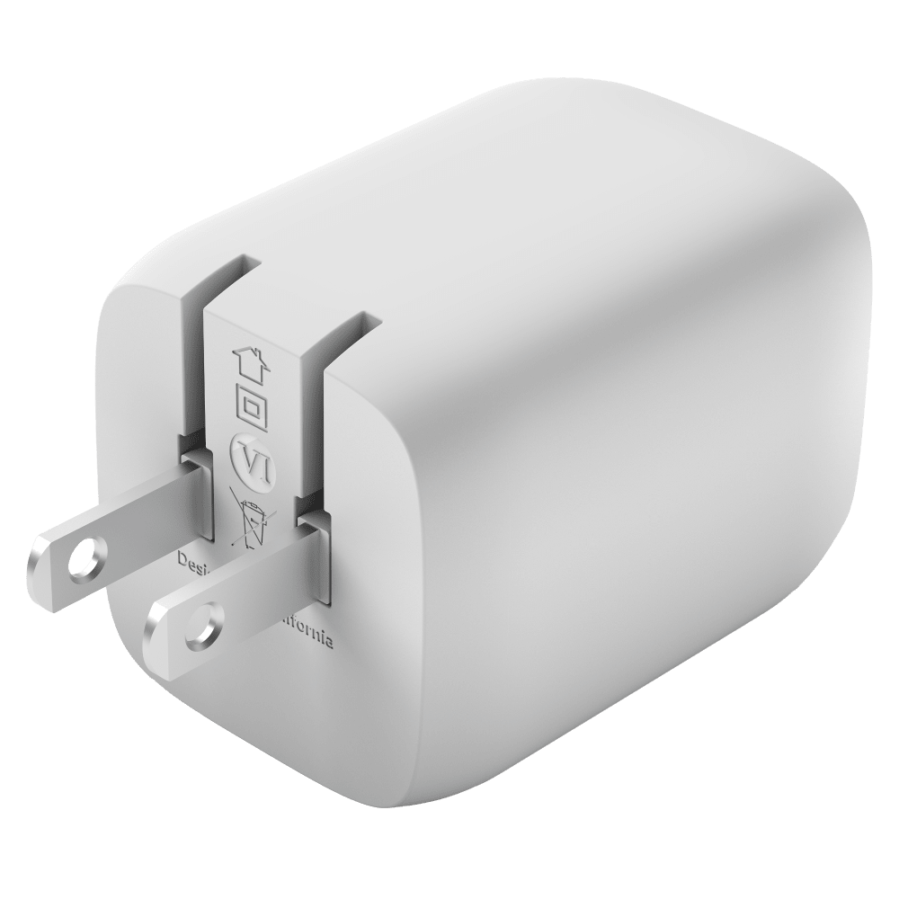 Belkin 65W Dual USB C GaN Wall Charger with PPS and USB C to USB C Cable by Belkin