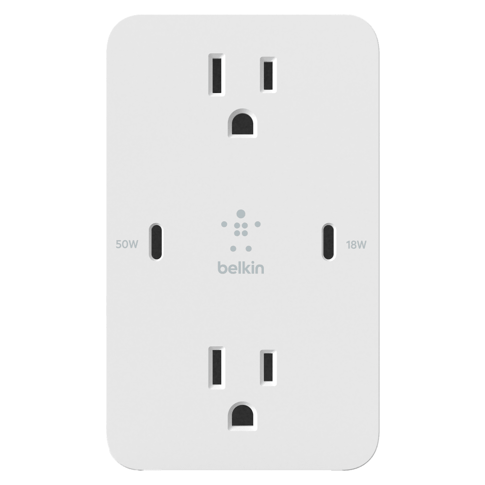 Belkin BoostCharge GaN USB C Wall Plate 68W by Belkin