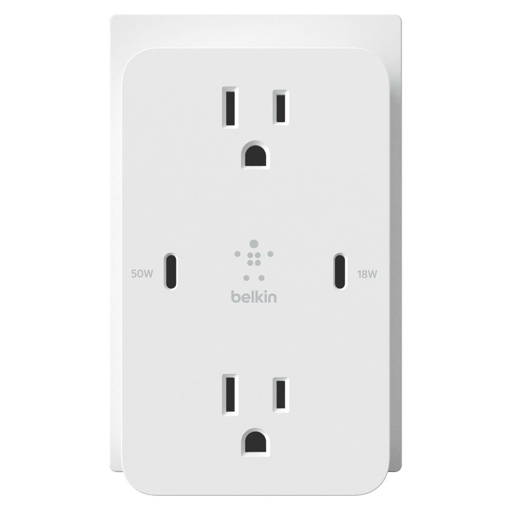 Belkin BoostCharge GaN USB C Wall Plate 68W by Belkin