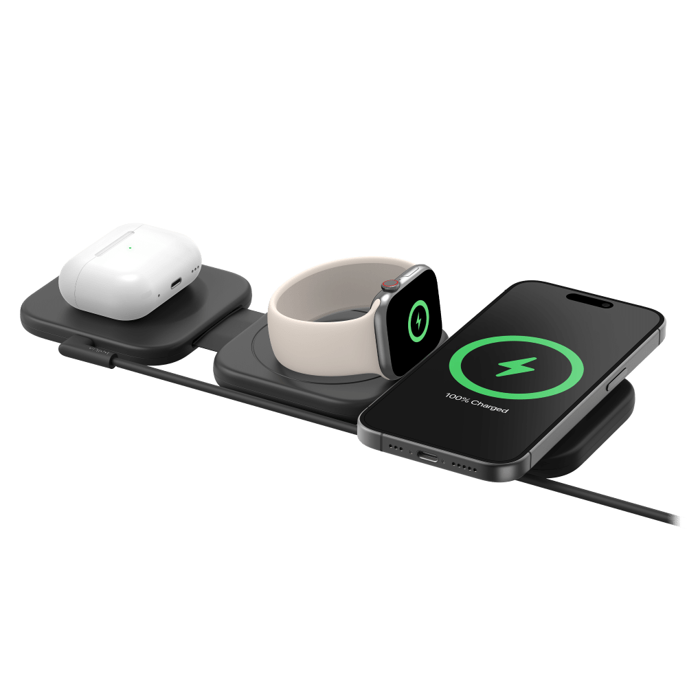 Belkin Boost Charge Pro 3 in 1 Wireless Charging Travel Pad with Qi2 by Belkin