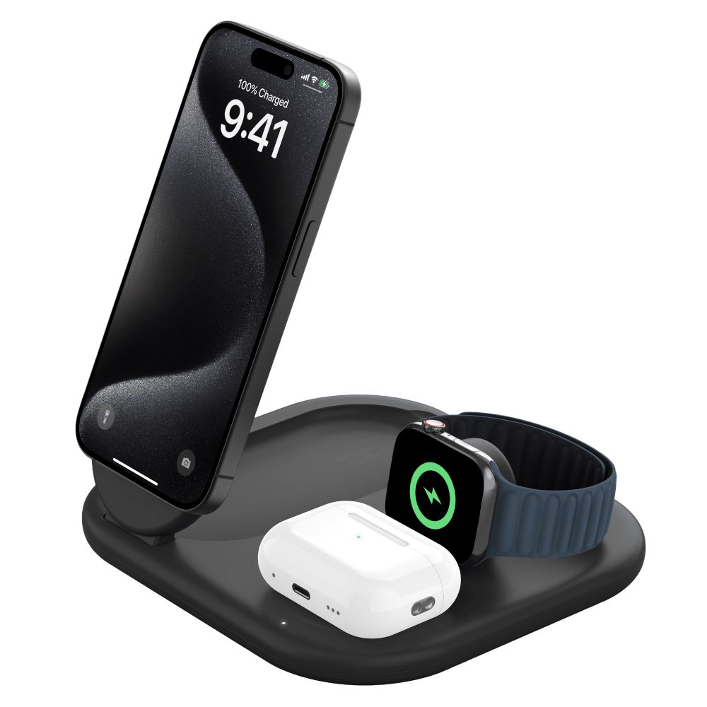 Belkin BoostCharge 3 in 1 Magnetic Foldable Wireless Charger with Qi2 15W by Belkin