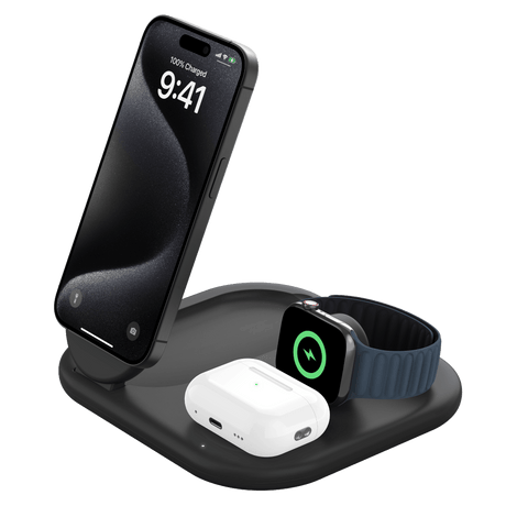 Belkin BoostCharge 3 in 1 Magnetic Foldable Wireless Charger with Qi2 15W by Belkin