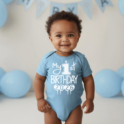 My 1st Birthday Baby Bodysuit – First Birthday Outfit for Boys or Girls, Soft Cotton Party Clothing | 2026 Design