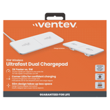 Ventev Dual Wireless Chargepad 15W by Ventev