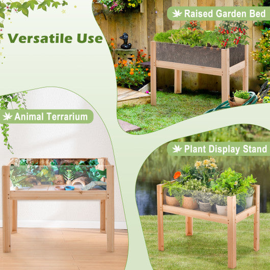 30/47 Inch Wooden Raised Garden Bed-S