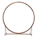 Wooden Wedding Arch Solid Wood Arbor Backdrop Stand for Wedding Ceremony-Round