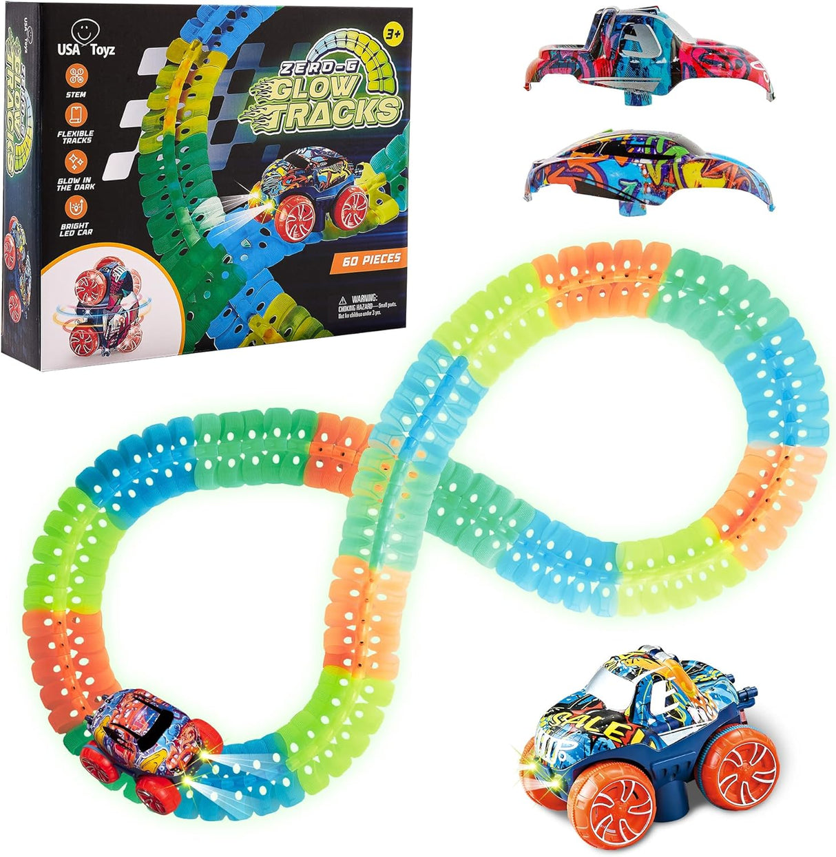 Zero-G Glow Tracks 60pcs by USA Toyz