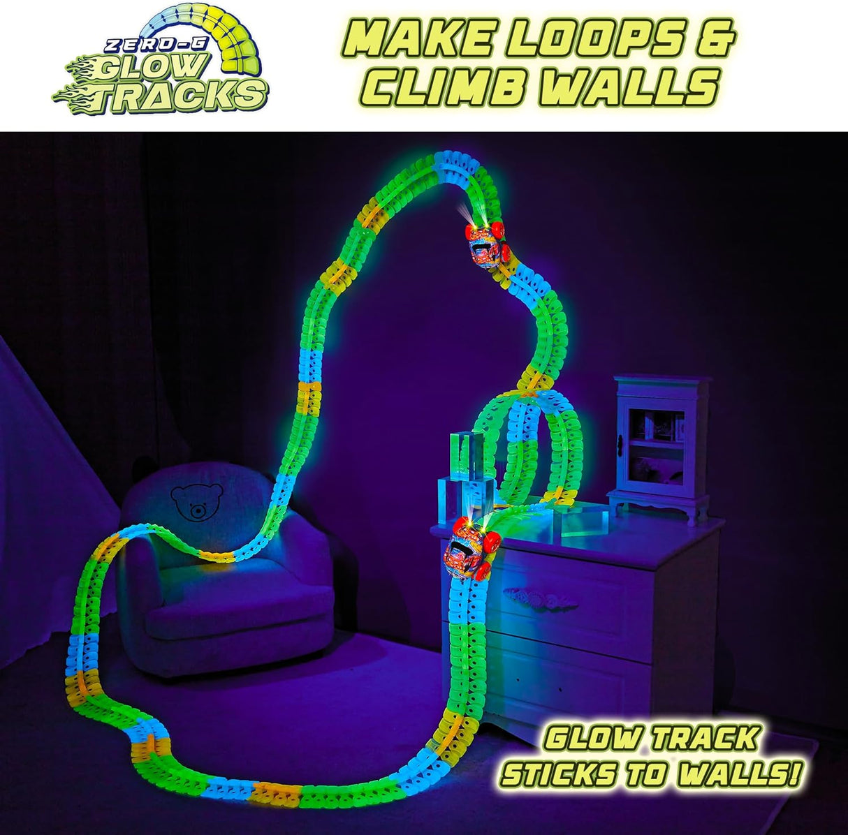 Zero-G Glow Tracks 60pcs by USA Toyz