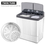 20 lbs Portable Semi-Automatic Twin-tub Washing Machine