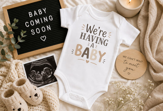 We're Having a Baby - Pregnancy Announcement Bodysuit