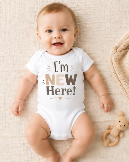 I'm New Here - Baby Announcement Bodysuit
