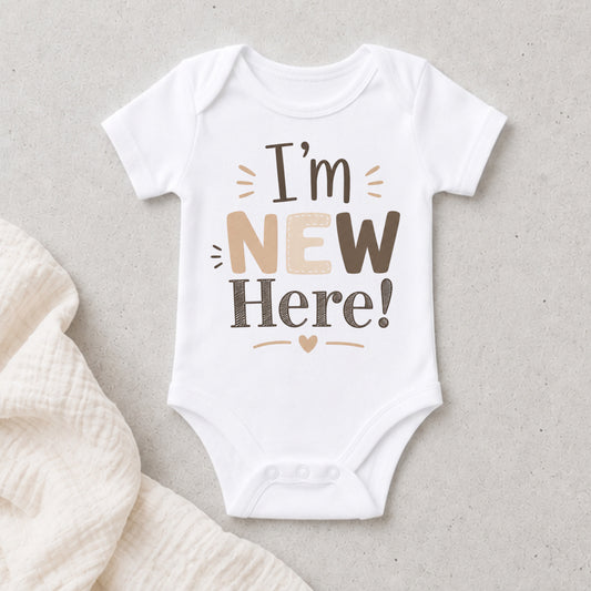 I'm New Here - Baby Announcement Bodysuit