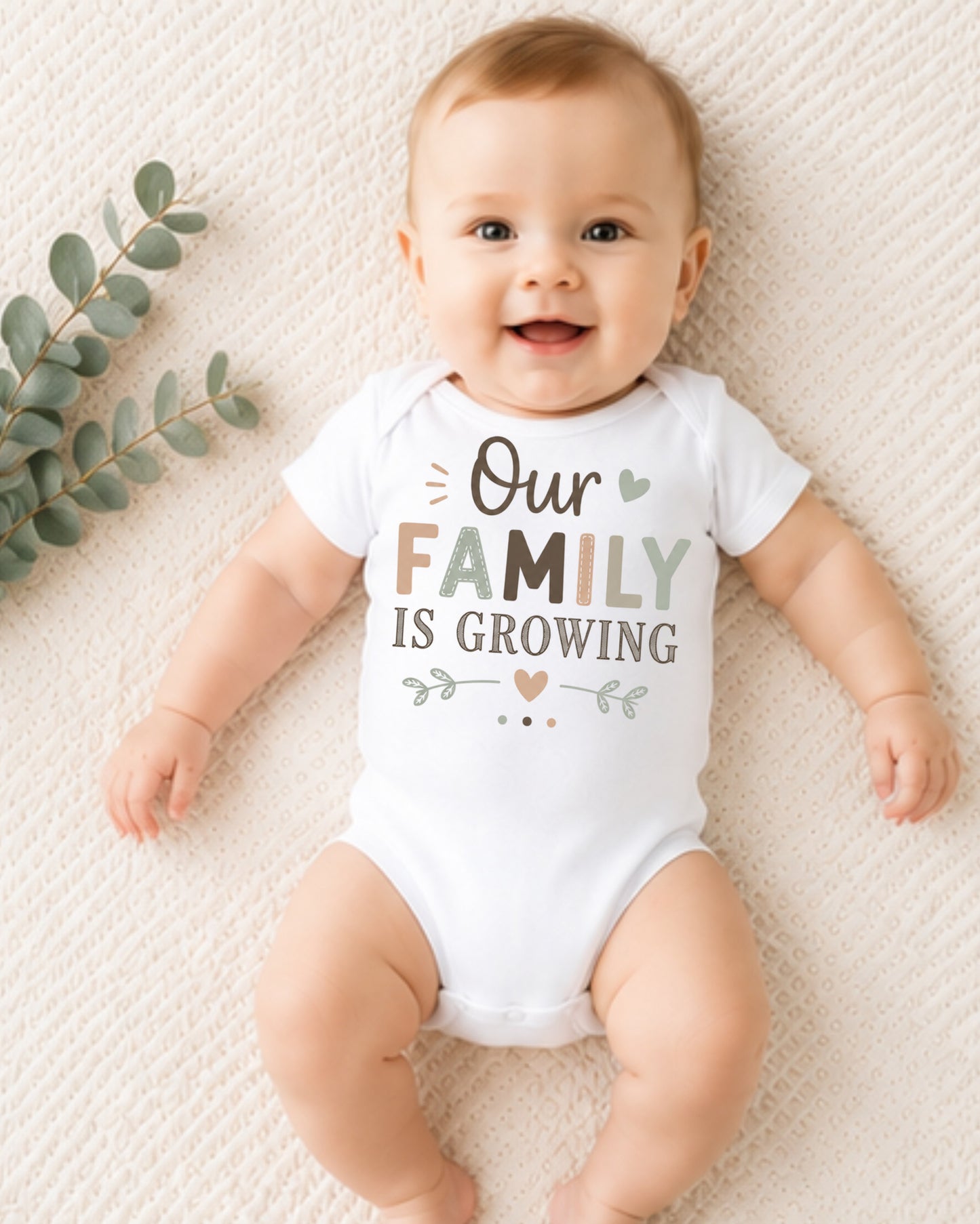 Our Family Is Growing - Baby Announcement Bodysuit