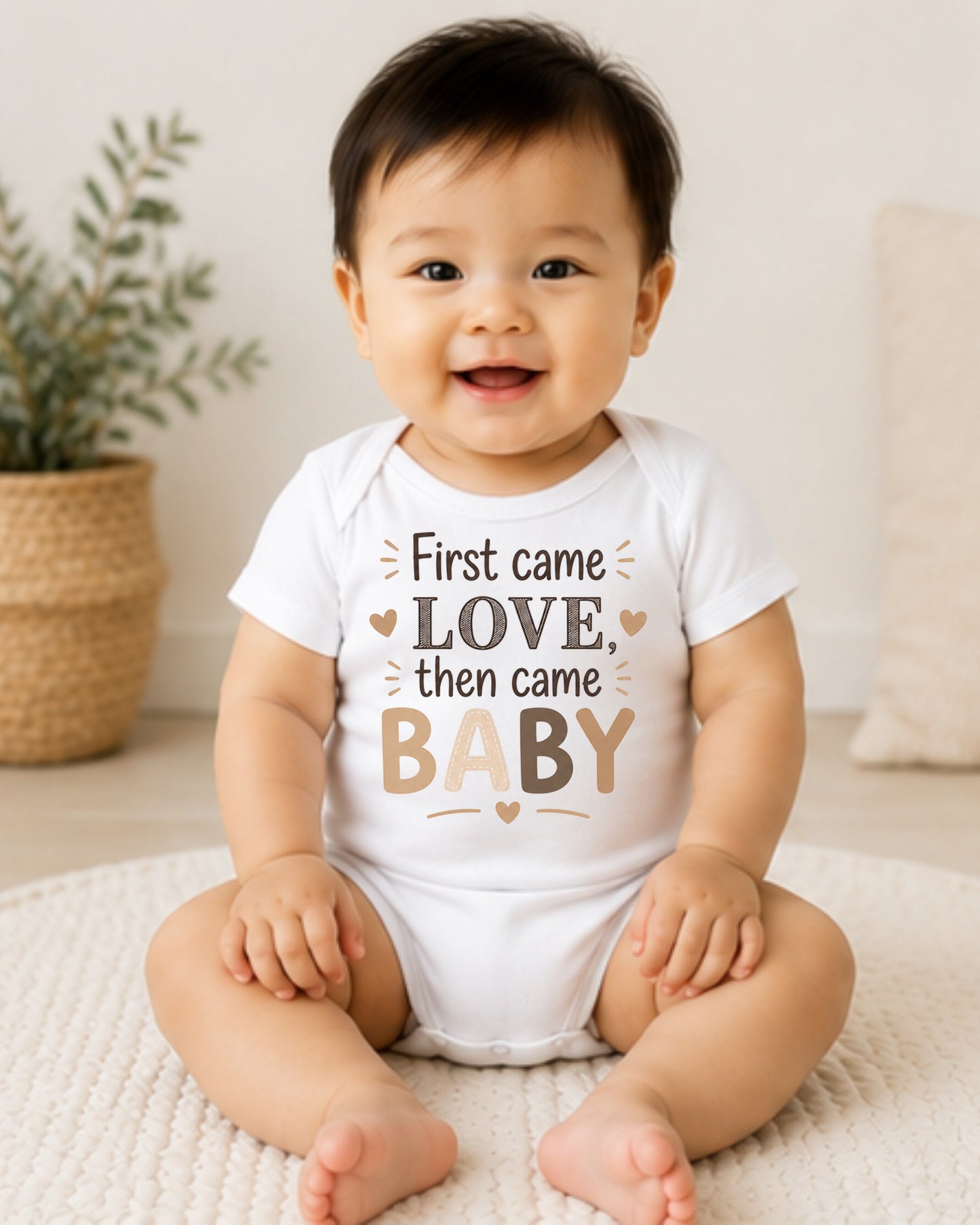 First Came Love Then Came Baby - Announcement Bodysuit