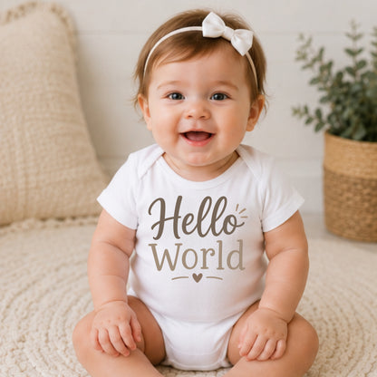 Hello World - Baby Is Here Bodysuit