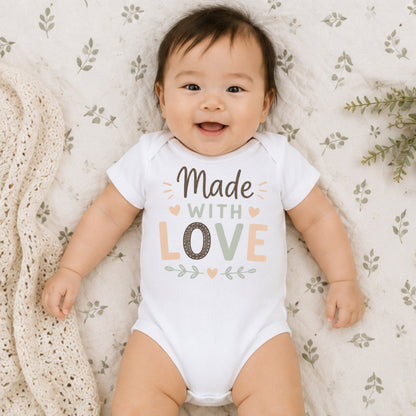 Made With Love - Baby Is Here Bodysuit