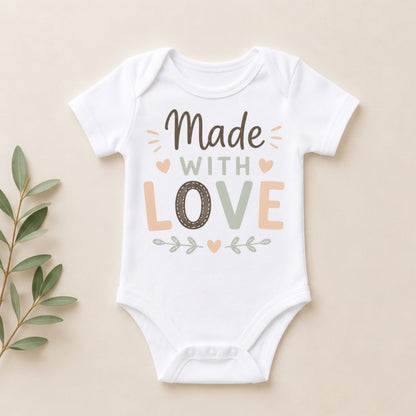 Made With Love - Baby Is Here Bodysuit
