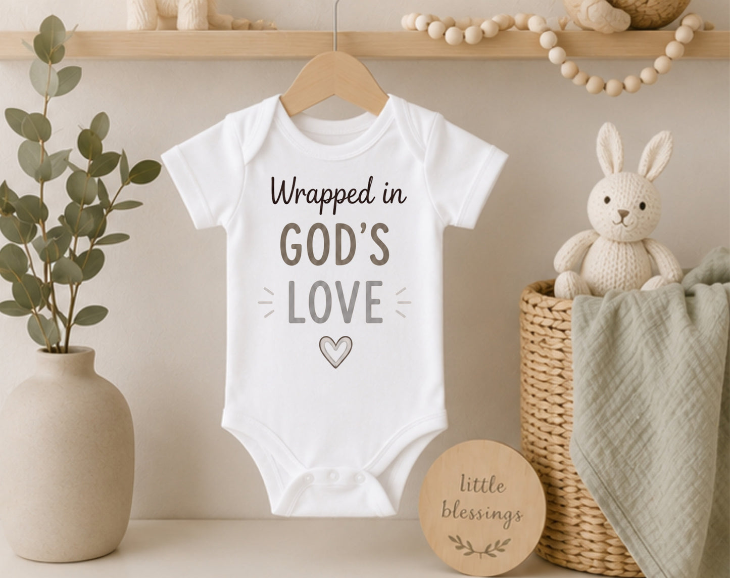 Wrapped In God's Love - Dedication Bodysuit