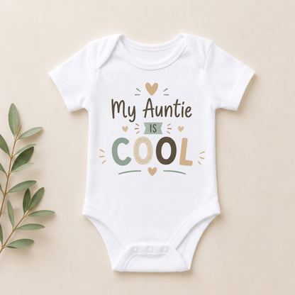 My Auntie Is Cool - Family Baby Shower Bodysuit