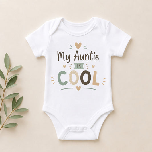 My Auntie Is Cool - Family Baby Shower Bodysuit