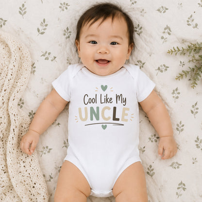 Cool Like My Uncle - Family Baby Shower Bodysuit