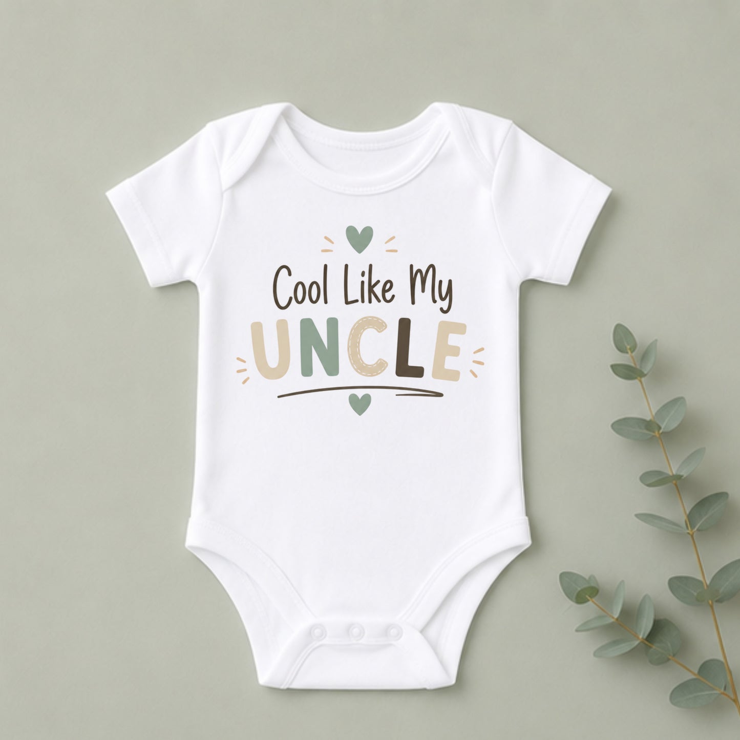 Cool Like My Uncle - Family Baby Shower Bodysuit