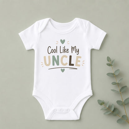 Cool Like My Uncle - Family Baby Shower Bodysuit