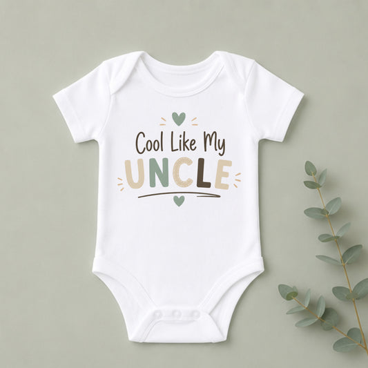 Cool Like My Uncle - Family Baby Shower Bodysuit