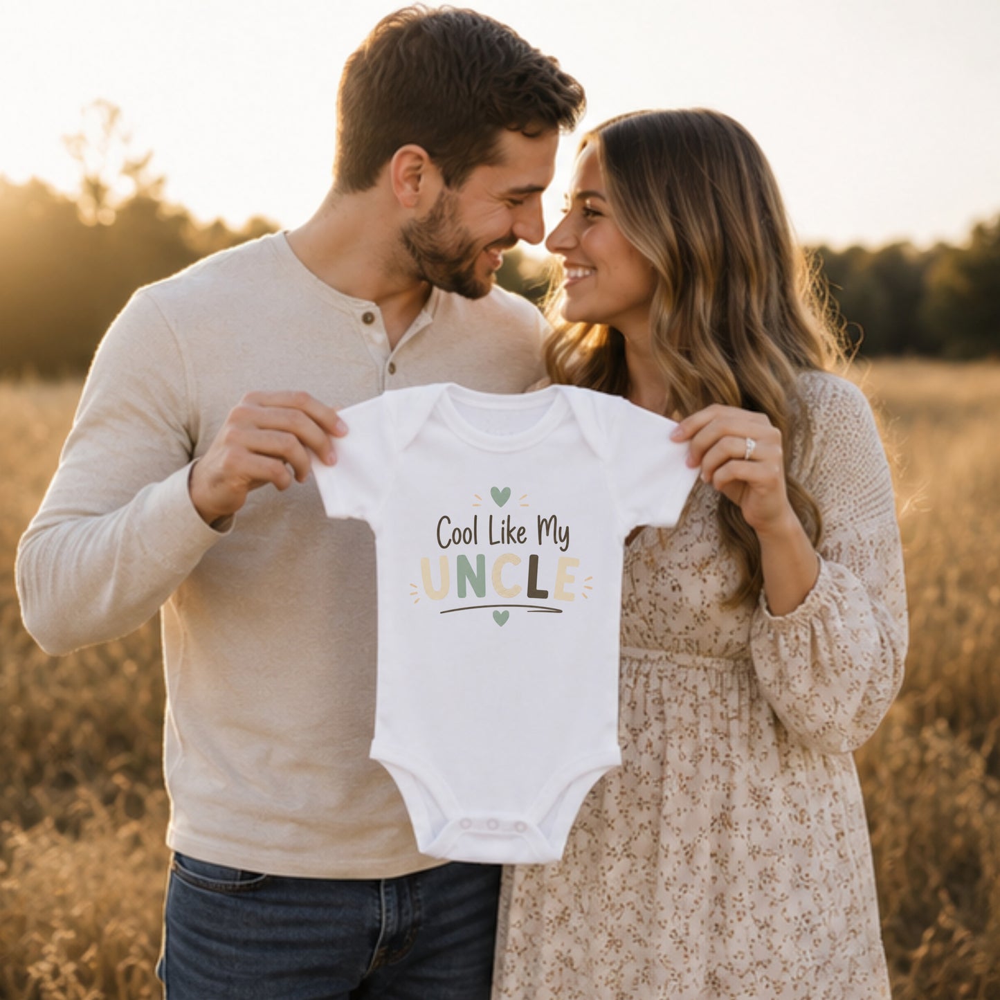 Cool Like My Uncle - Family Baby Shower Bodysuit
