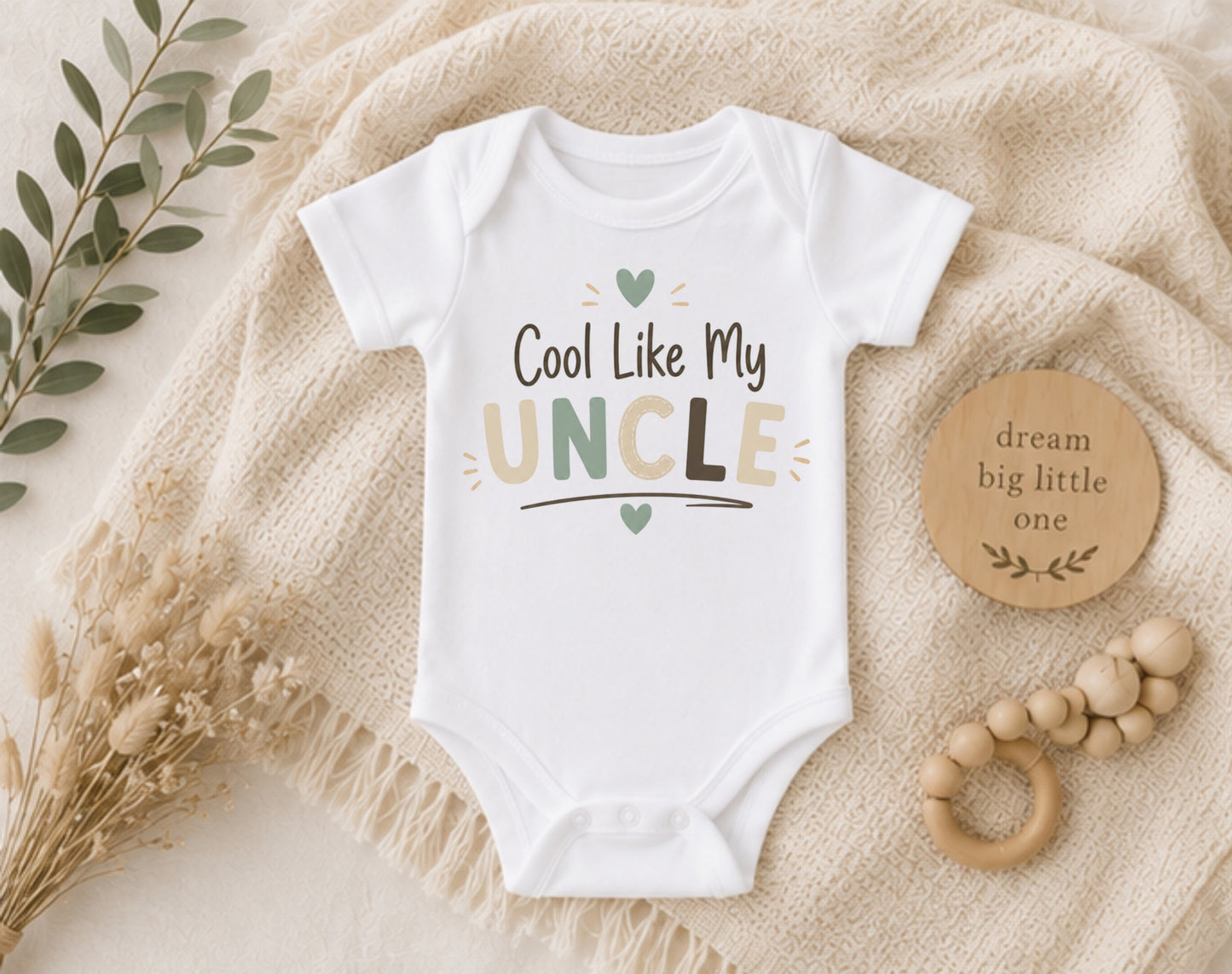 Cool Like My Uncle - Family Baby Shower Bodysuit
