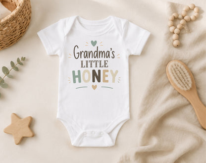 Grandma's Little Honey - Family Baby Shower Bodysuit