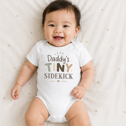Dad's Tiny Sidekick - Family Baby Shower Bodysuit