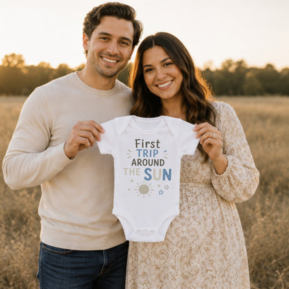 First Trip Around The Sun - First Birthday Bodysuit