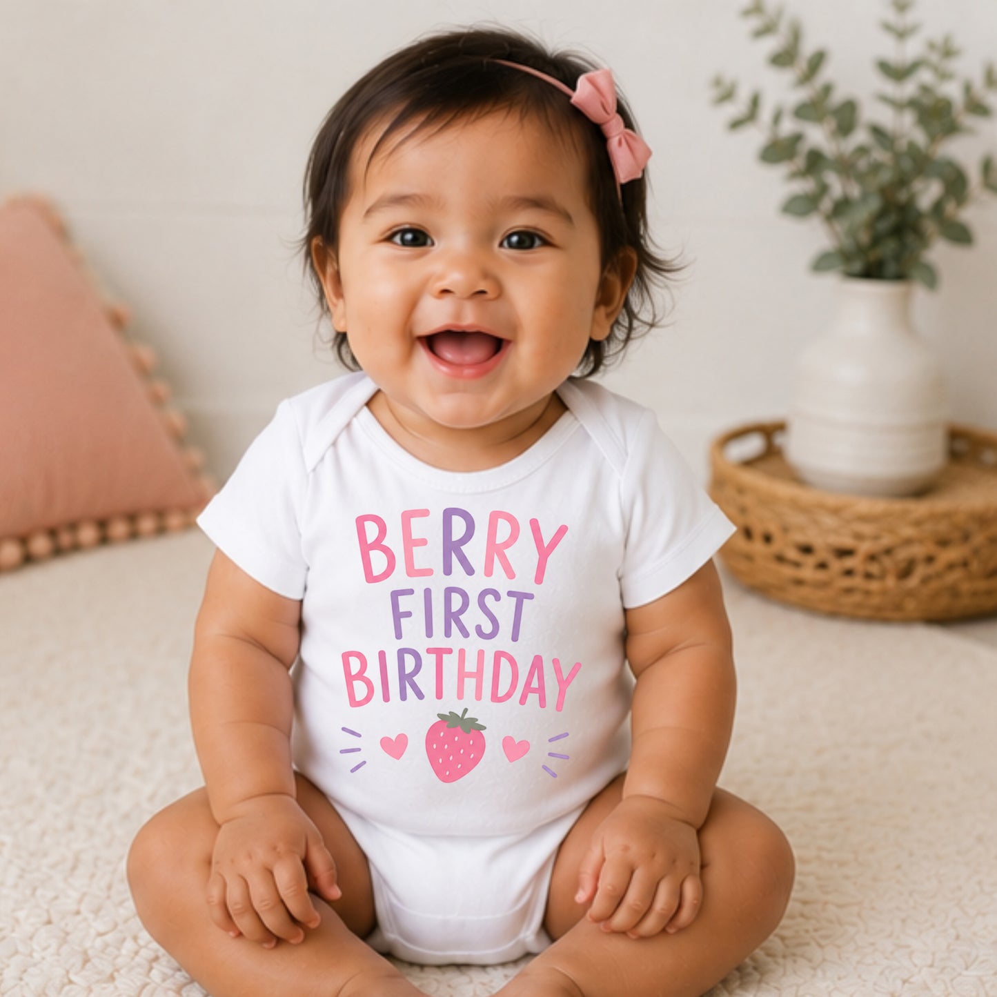 Berry First Birthday - First Birthday Bodysuit