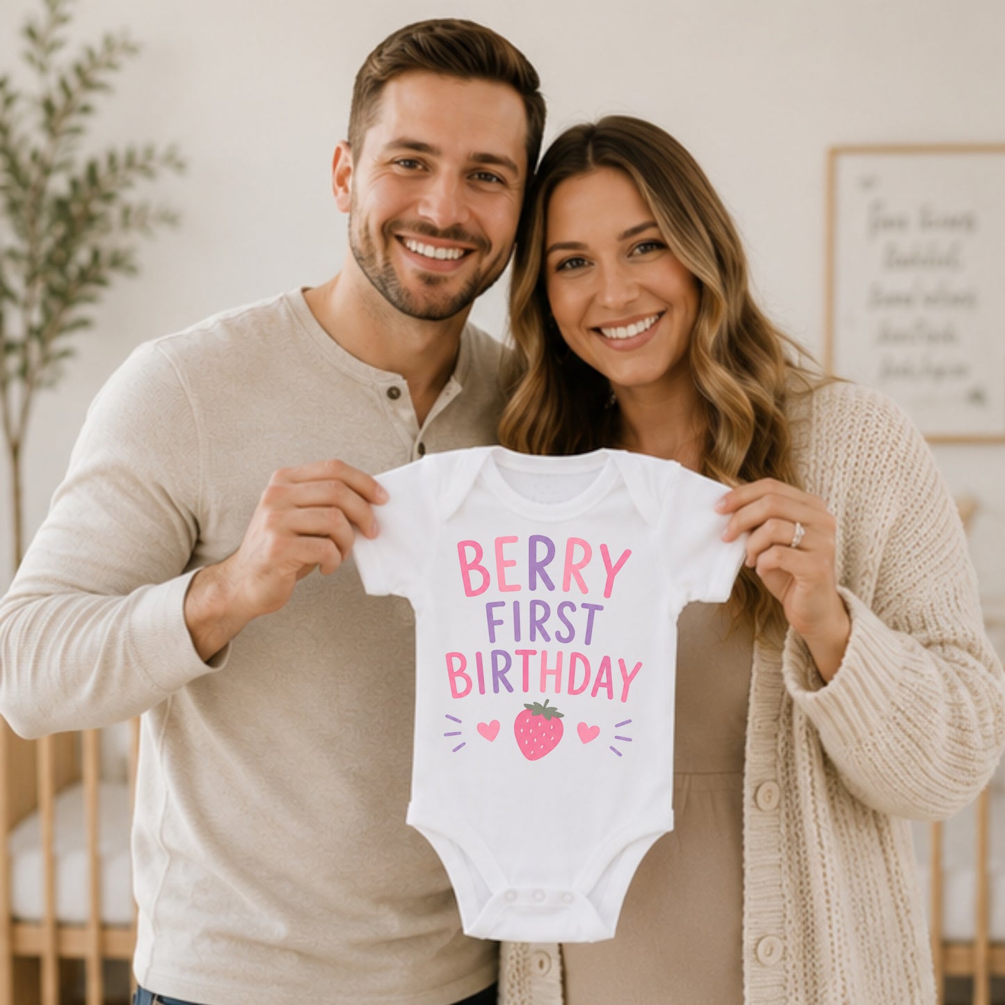 Berry First Birthday - First Birthday Bodysuit