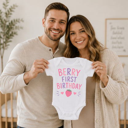 Berry First Birthday - First Birthday Bodysuit
