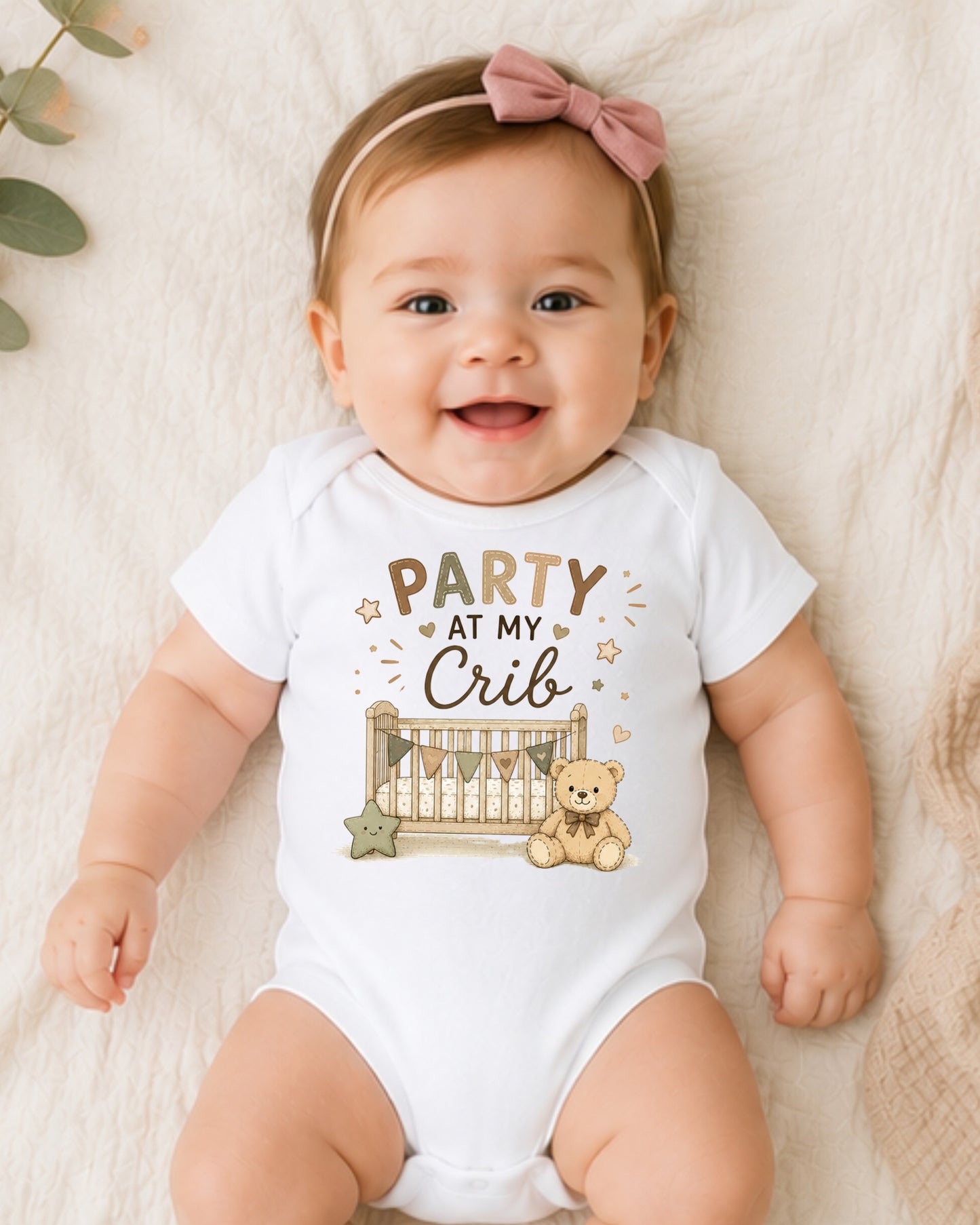 Party At My Crib - Funny Baby Shower Bodysuit