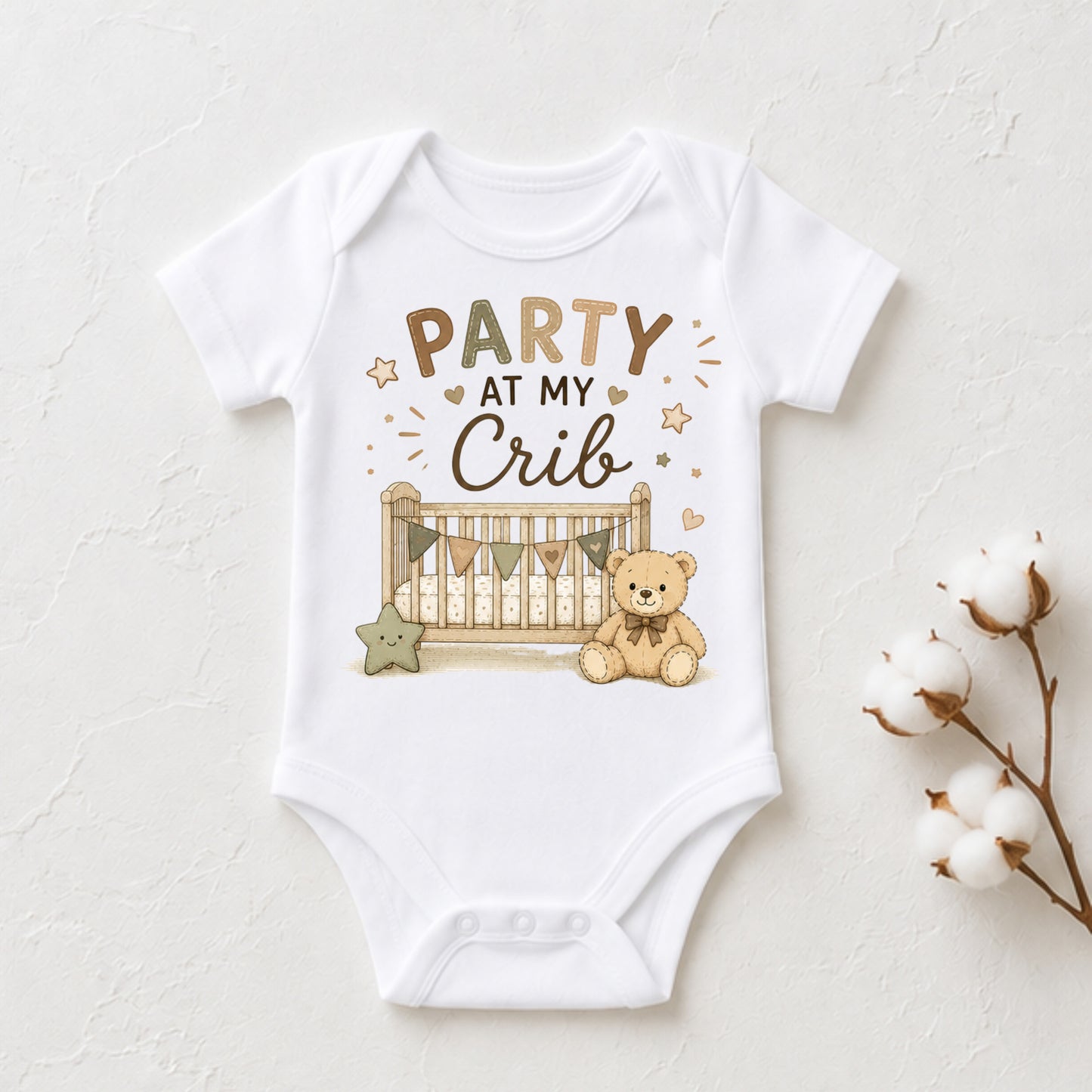 Party At My Crib - Funny Baby Shower Bodysuit