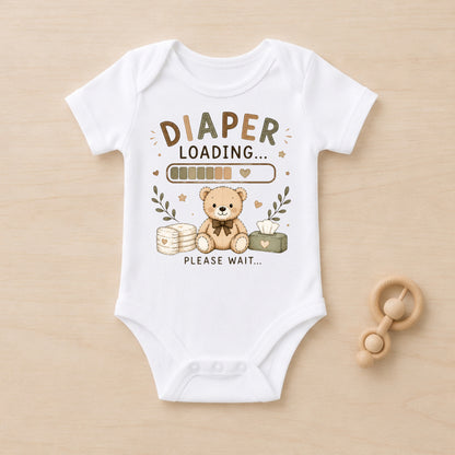 Diaper Loading - Funny Baby Shower Bodysuit