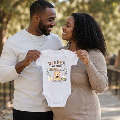 Diaper Loading - Funny Baby Shower Bodysuit