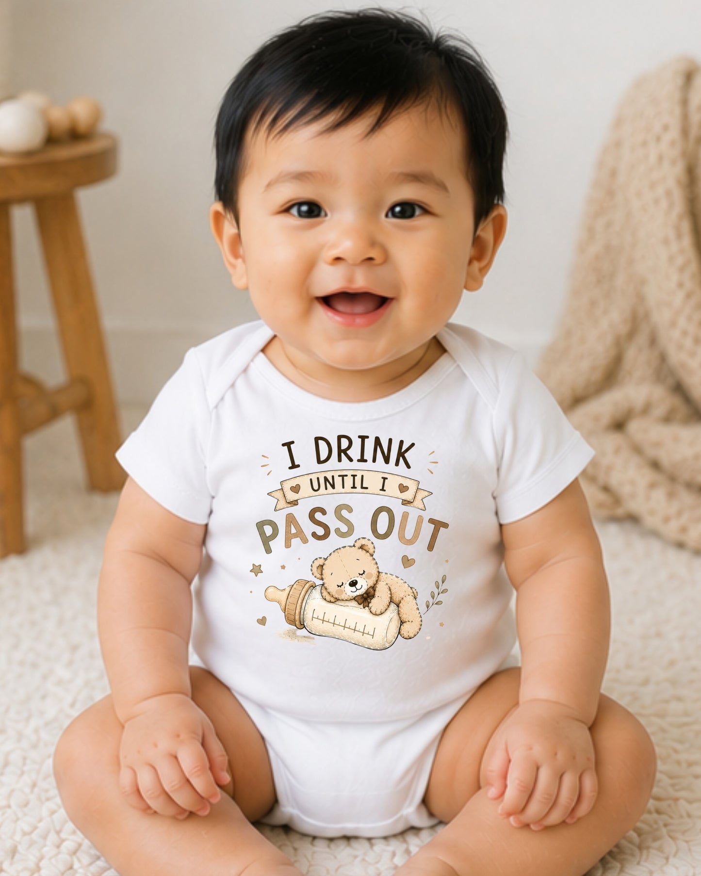 I Drink Until I Pass Out - Funny Baby Shower Bodysuit