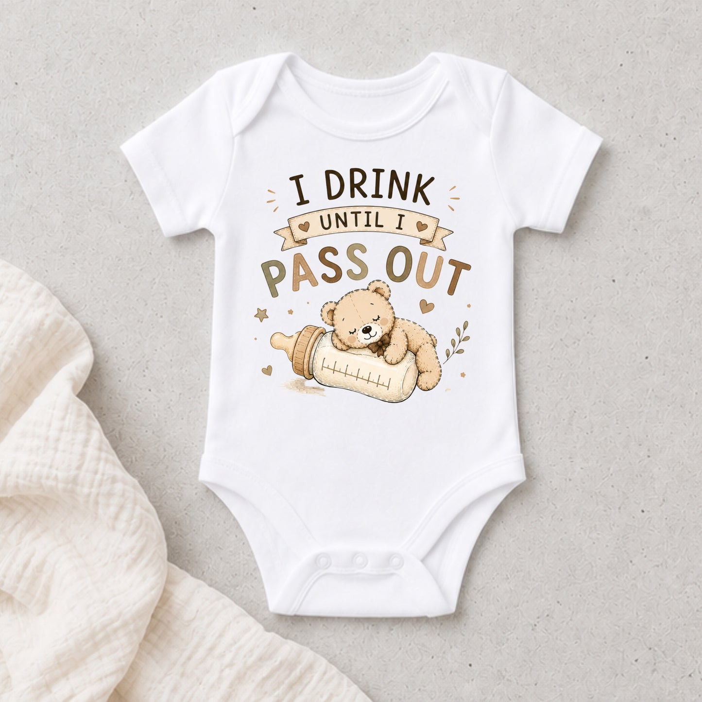 I Drink Until I Pass Out - Funny Baby Shower Bodysuit