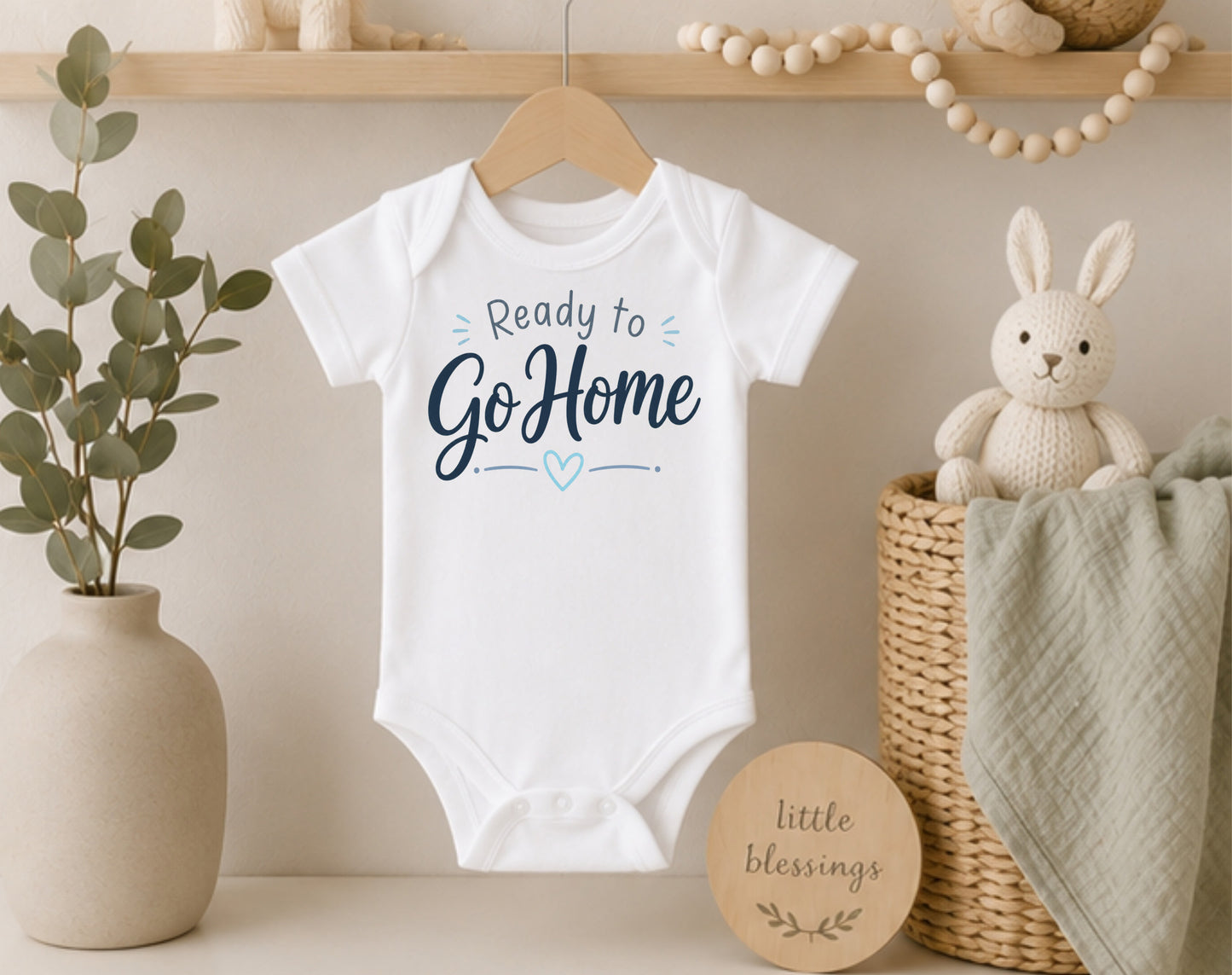 Ready To Go Home I - Going Home Bodysuit (Blue)