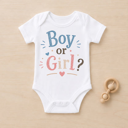Boy or Girl? - Gender Reveal Bodysuit I