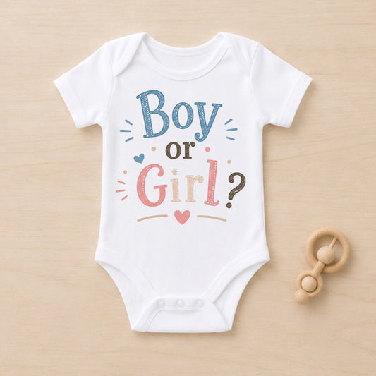 Boy or Girl? - Gender Reveal Bodysuit I